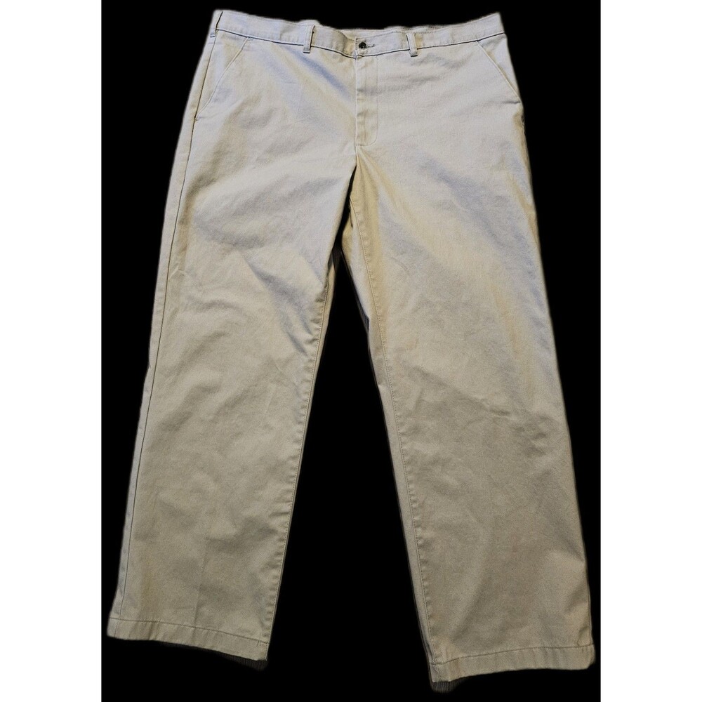 George Khaki Pants Men's 42x32  Straight leg color Barley 60/40 blend